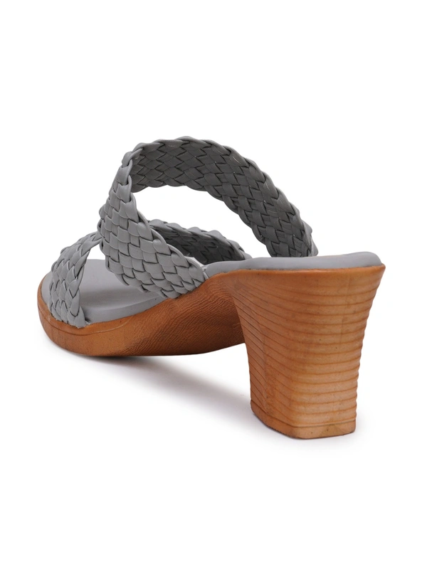 Stepee Designer double strap slipper - 37, Suva Gray