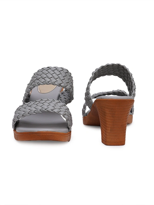 Stepee Designer double strap slipper - 37, Suva Gray