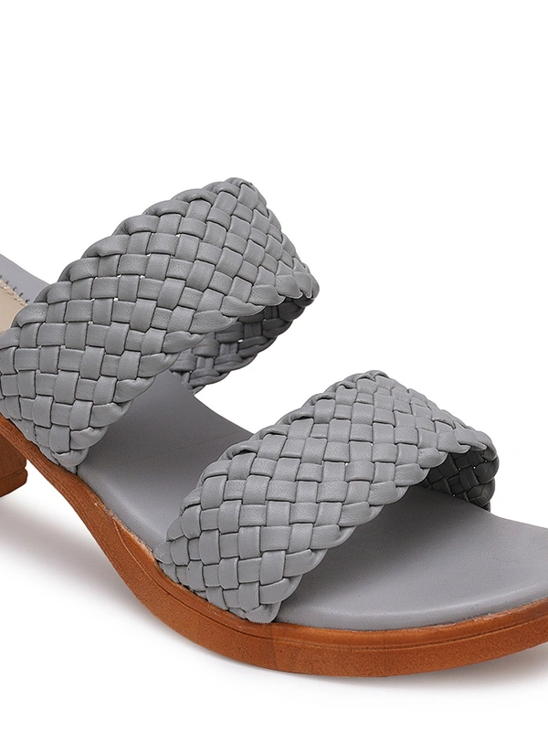 Stepee Designer double strap slipper - 37, Suva Gray
