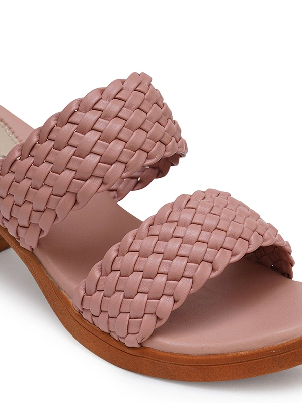 Stepee Designer double strap slipper - 38, Brandy Rose