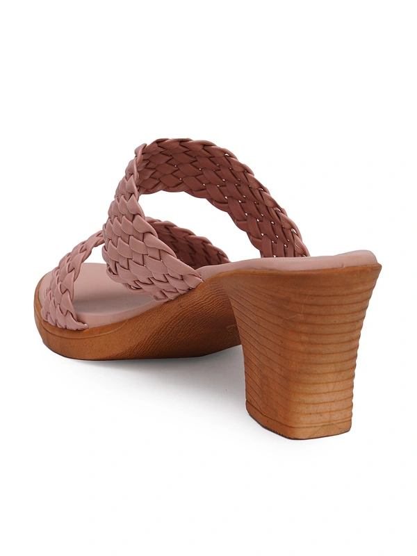 Stepee Designer double strap slipper - 38, Brandy Rose
