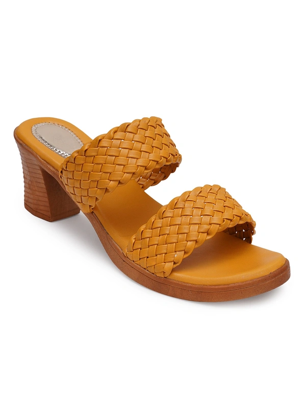 Stepee Designer double strap slipper - 36, Carrot Orange