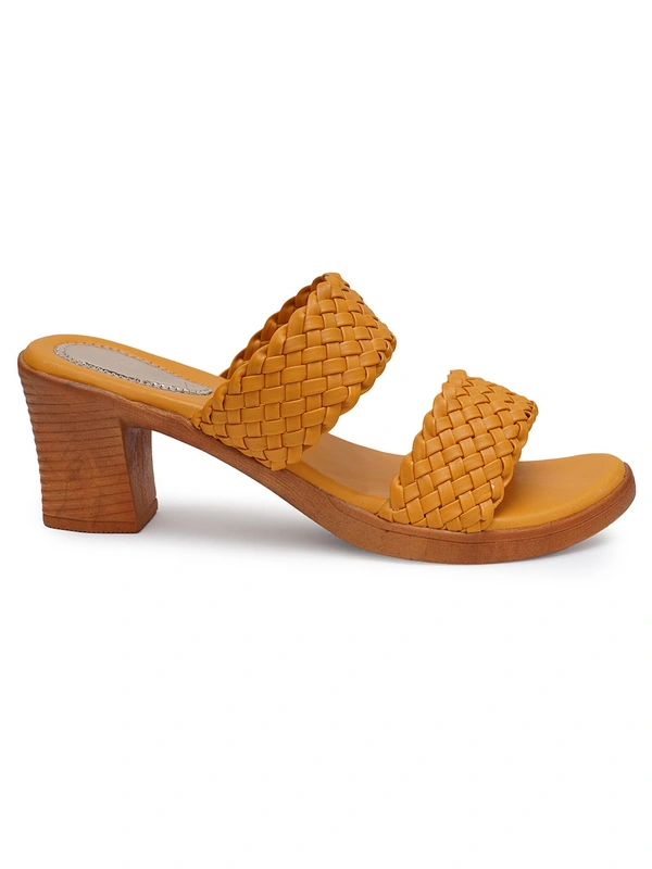 Stepee Designer double strap slipper - 36, Carrot Orange