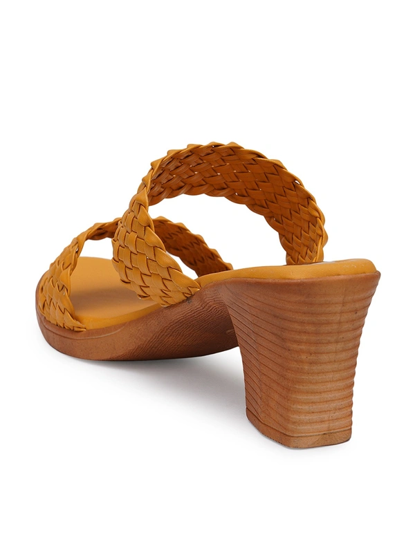 Stepee Designer double strap slipper - 36, Carrot Orange