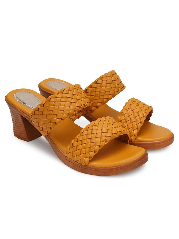 Stepee Designer double strap slipper - 36, Carrot Orange