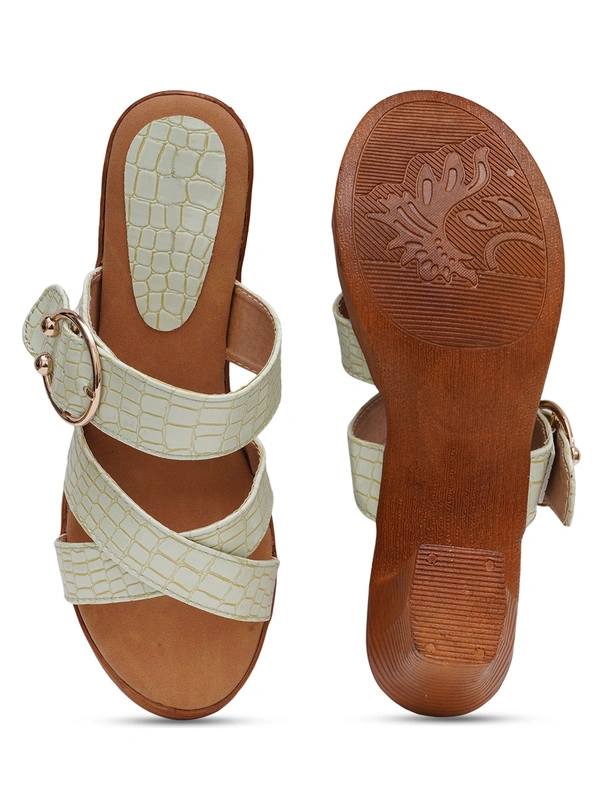 Stepee Trendy criss cross style slipper - 39, Spring Rain