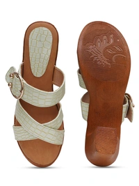 Stepee Trendy criss cross style slipper - 39, Spring Rain