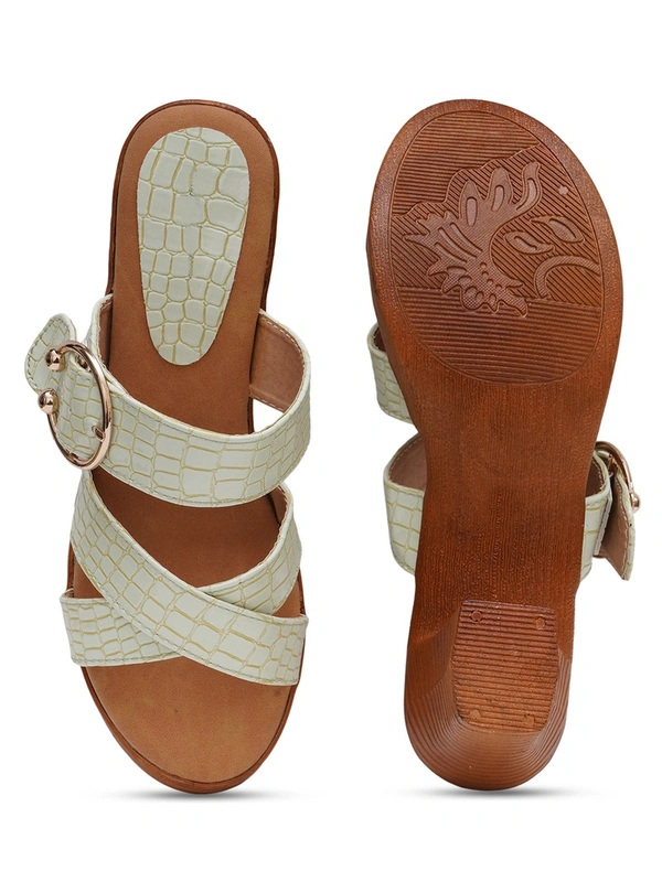 Stepee Trendy criss cross style slipper - 39, Spring Rain