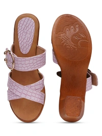 Stepee Trendy criss cross style slipper - 41, Thistle