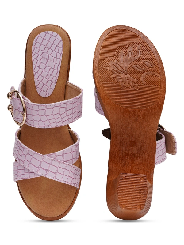 Stepee Trendy criss cross style slipper - 41, Thistle