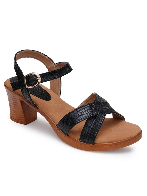Stepee Simply beautiful sandal in block heel - 38, Black