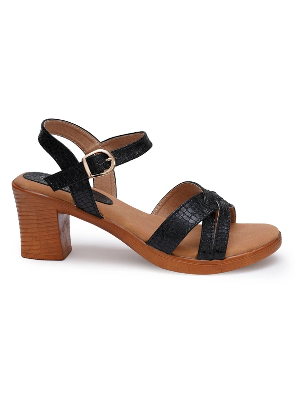 Stepee Simply beautiful sandal in block heel - 38, Black