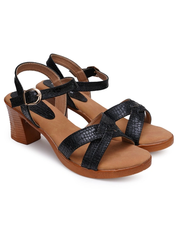 Stepee Simply beautiful sandal in block heel - 38, Black