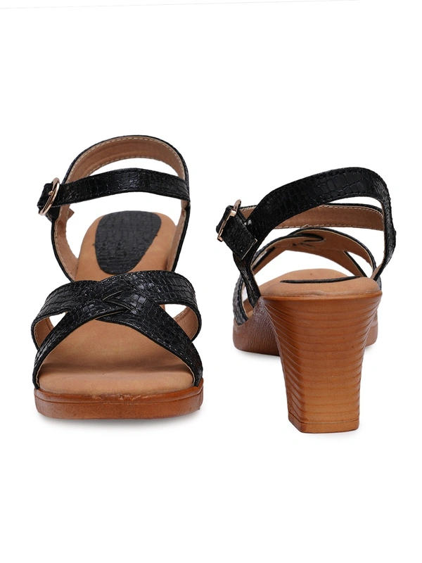 Stepee Simply beautiful sandal in block heel - 38, Black