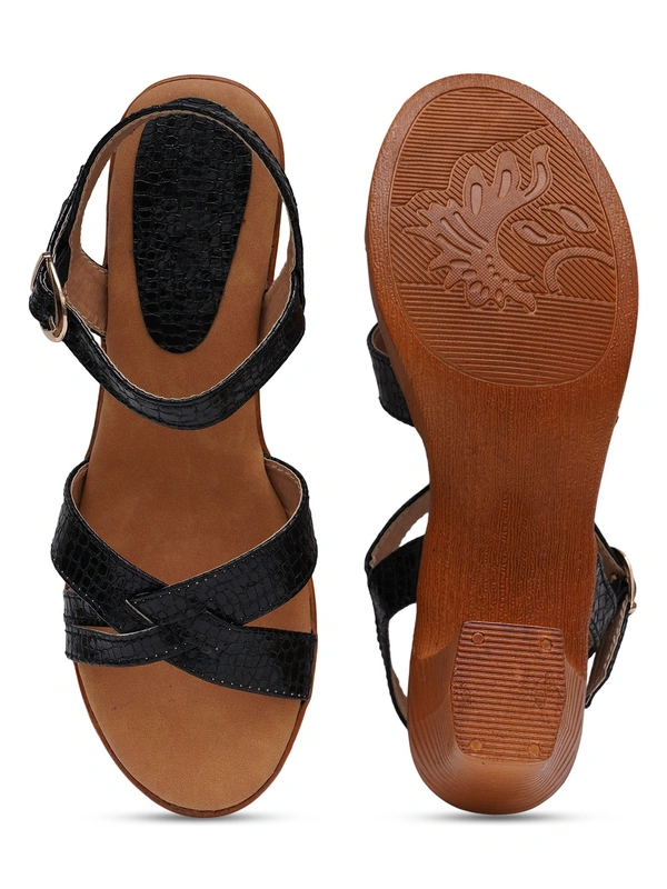 Stepee Simply beautiful sandal in block heel - 38, Black