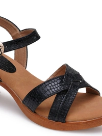 Stepee Simply beautiful sandal in block heel - 38, Black
