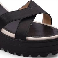 Stepee Dashing contrasting high heel sandal - 36, Black