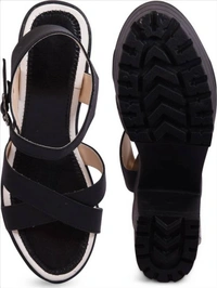 Stepee Dashing contrasting high heel sandal - 36, Black