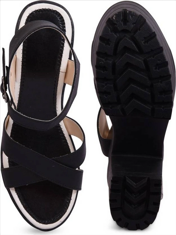 Stepee Dashing contrasting high heel sandal - 36, Black