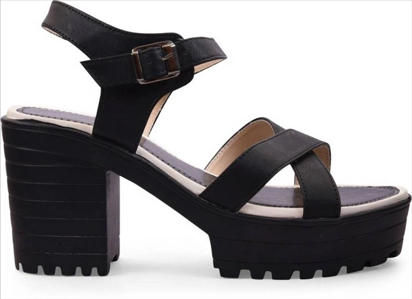 Stepee Dashing contrasting high heel sandal - 36, Black