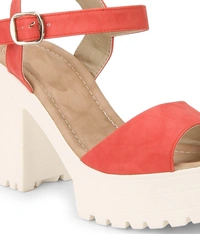 Stepee Mesmerising block heel sandal - 40, International Orange