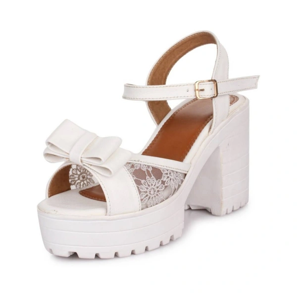 Stepee Designer net work sandal - 39, White