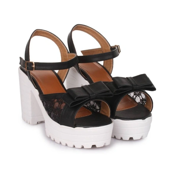 Stepee Designer net work sandal - 41, Black