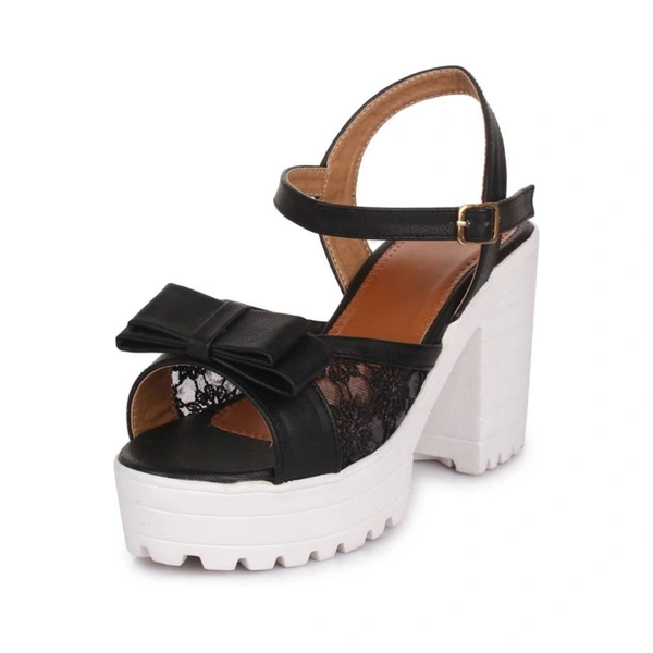 Stepee Designer net work sandal - 41, Black
