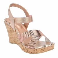Stepee Elegant & Stylish Cross Strap Open Toe Sling Back Ankle Strap Platform Heel Sandal for Women - 38, Sultan