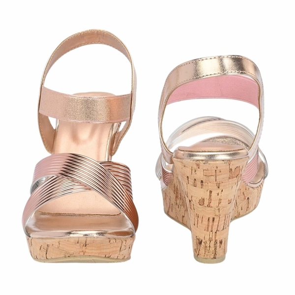 Stepee Elegant & Stylish Cross Strap Open Toe Sling Back Ankle Strap Platform Heel Sandal for Women - 38, Sultan