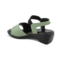 Stepee Elegant & Stylish Open Toe Sling Back Ankle Strap Wedge Sandal for Women - 38, Green
