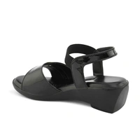 Stepee Elegant & Stylish Open Toe Sling Back Ankle Strap Wedge Sandal for Women - 36, Black