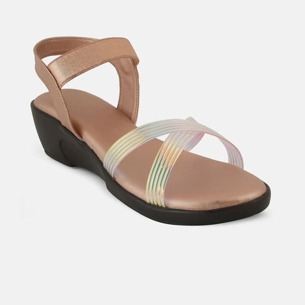Stepee Trendy & Fancy Elegant Look Ankle Strap Sling Back Wedge Sandal for Women - 38, Sultan