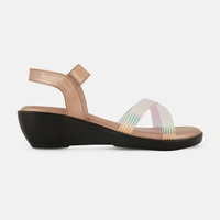 Stepee Trendy & Fancy Elegant Look Ankle Strap Sling Back Wedge Sandal for Women - 38, Sultan