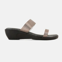 Stepee Trendy & Fancy Elegant Look Open Toe Slip on Style Wedge Sandal for Women - 40, Gray