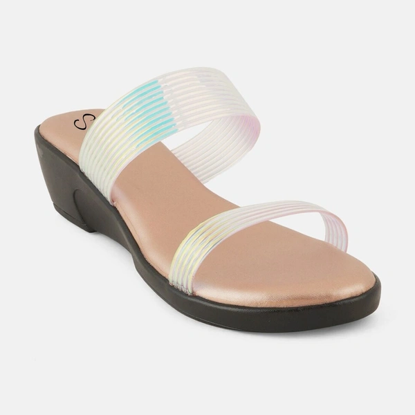 Stepee Trendy & Fancy Elegant Look Open Toe Slip on Style Wedge Sandal for Women - 37, Sultan