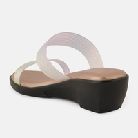 Stepee Trendy & Fancy Elegant Look Open Toe Slip on Style Wedge Sandal for Women - 37, Sultan