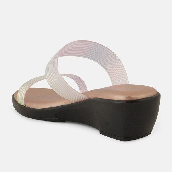 Stepee Trendy & Fancy Elegant Look Open Toe Slip on Style Wedge Sandal for Women - 37, Sultan