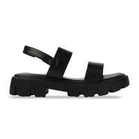 Stepee Stylish & Trendy Open Toe Flatform Heels with Backstrap Fashion Floater Sandal for Women - 36, Black