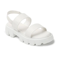 Stepee Stylish & Trendy Open Toe Flatform Heels with Backstrap Fashion Floater Sandal for Women - 39, White