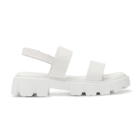 Stepee Stylish & Trendy Open Toe Flatform Heels with Backstrap Fashion Floater Sandal for Women - 39, White