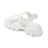 Stepee Stylish & Trendy Open Toe Flatform Heels with Backstrap Fashion Floater Sandal for Women - 39, White