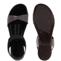 Stepee Trendy & Stylish Backstrap Open Toe Ankle Strap Flats Wedge Sandals for Women - 39, Gray
