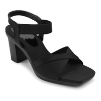 Stepee Casual & Stylish Backstrap Open Toe Ankle Strap Party Wear Block Heel Sandal for Women - 40, Black
