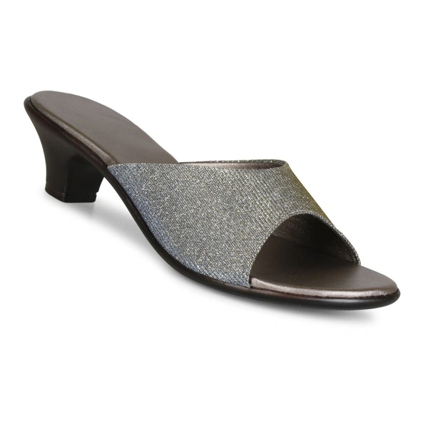 Stepee Trendy Open Back Slip On Open Toe Party Wear Casual Women's Block Heels Sandal - 39, Gray