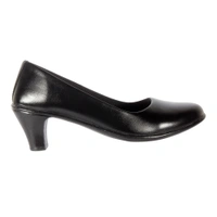 Stepee Classy Slip-on Cone Heel Black Formal Bally Sandal for Women - 37, Black