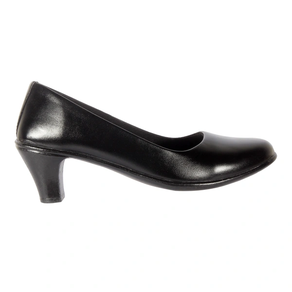 Stepee Classy Slip-on Cone Heel Black Formal Bally Sandal for Women - 37, Black