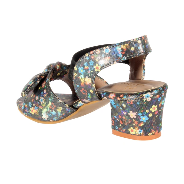 Stepee Casual & Trendy Sling back Open Toe Party Wear Ankle Strap Sandal for Kids Girls - 31, Black