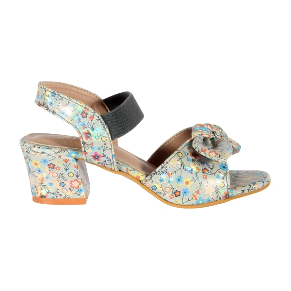 Stepee Casual & Trendy Sling back Open Toe Party Wear Ankle Strap Sandal for Kids Girls - 31, Gray