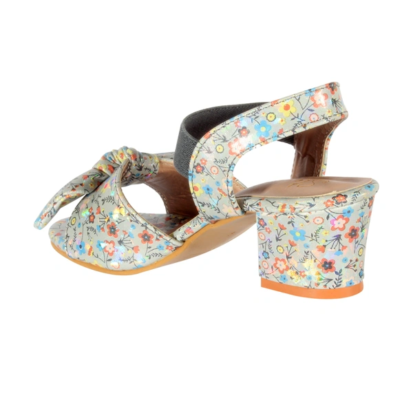 Stepee Casual & Trendy Sling back Open Toe Party Wear Ankle Strap Sandal for Kids Girls - 31, Gray